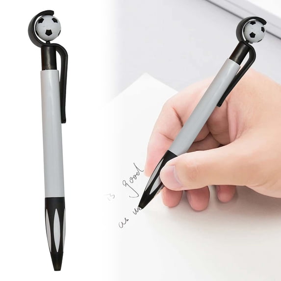 NANDIYNZHI Ballpoint Pens,Durable 1.0mm Fine Point Ballpoint Pens with Soccer Pen Topper,Smooth Writing,Sharp Writing,Pens,Gel Pens,Rollerball Pens,Interesting Ballpoint Write Supplies,Style A