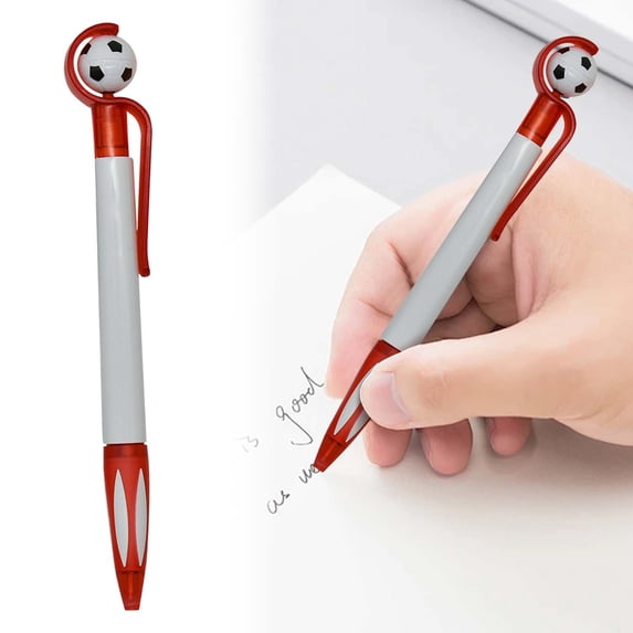 NANDIYNZHI Ballpoint Pens,Durable 1.0mm Fine Point Ballpoint Pens with Soccer Pen Topper,Smooth Writing,Sharp Writing,Pens,Gel Pens,Rollerball Pens,Interesting Ballpoint Write Supplies,Style C