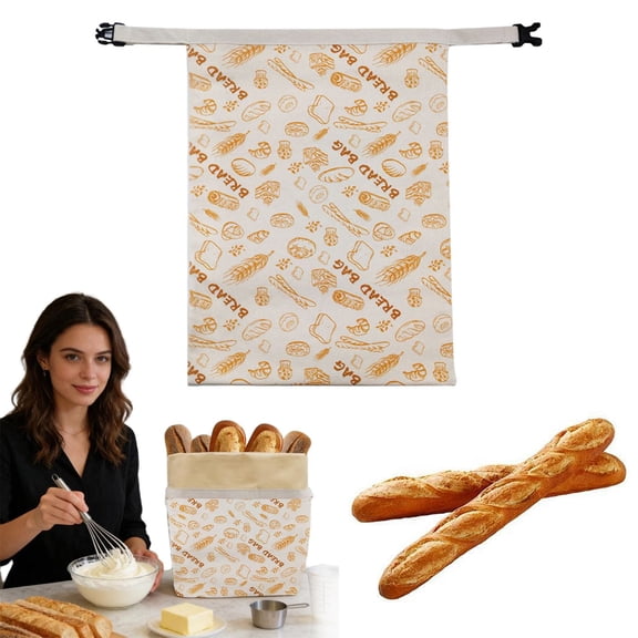 NANDIYNZHI Beeswax Bread Bags for Homemade Sourdough, Produce, Sandwiches & Lunchbox Use, Reusable Bread Storage Bags, Washable