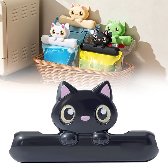 NANDIYNZHI Chip Clips, 1Pcs Cute Animal Shaped Bag Clips with Wide Open Jaw for Kitchen Food Storage, Bag Clips for Food, Chip Bag Clips, Bag Clips, Food Clips, Kitchen Clips,Style B