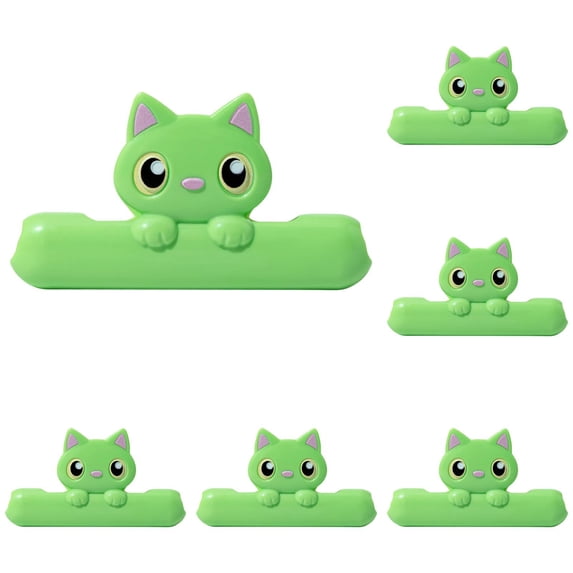 NANDIYNZHI Chip Clips, 5Pcs Cute Animal Shaped Bag Clips with Wide Open Jaw for Kitchen Food Storage, Bag Clips for Food, Chip Bag Clips, Bag Clips, Food Clips, Kitchen Clips,Style C*5