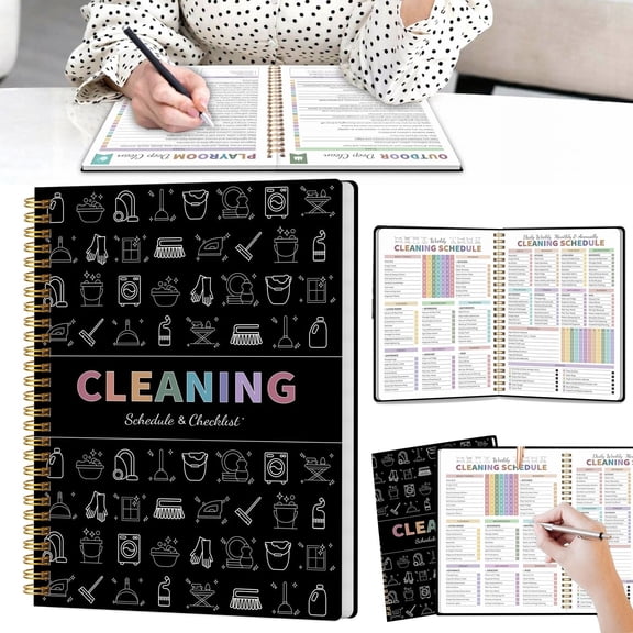 NANDIYNZHI Cleaning Schedule and Checklist: Daily Weekly and Monthly Cleaning Schedule, Checklist Planner and Organizer ,To Do List Notebook Paperback