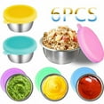 thumbnail image 1 of NANDIYNZHI Clearance 6 Sets Of Sauce Bowls 6Set Of Covered Container Sealed To Hot Pot Dipping Bowl Small Cup Household Items Reusable Stainless Food Container Sauce Cup Sky Blue, 1 of 9
