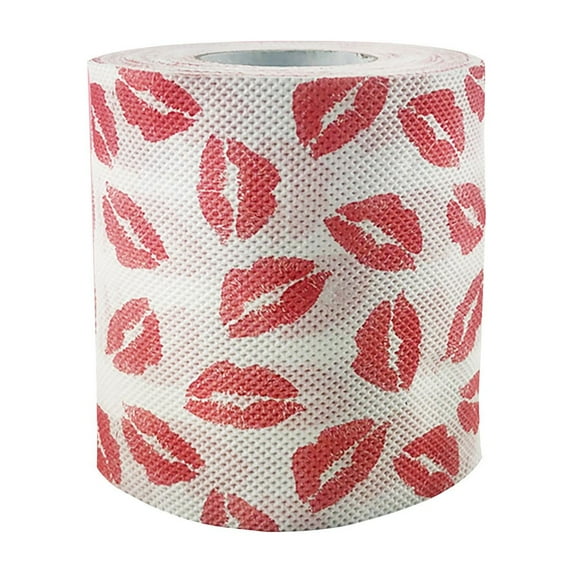 NANDIYNZHI Clearance! Paper Towels Fashionable Red Lip Printing Sanitary Roll Paper Towels Of Pure Wood Pulp Creative Paper Towels Roll Toilet Paper, Toilet Paper Clearance Sale