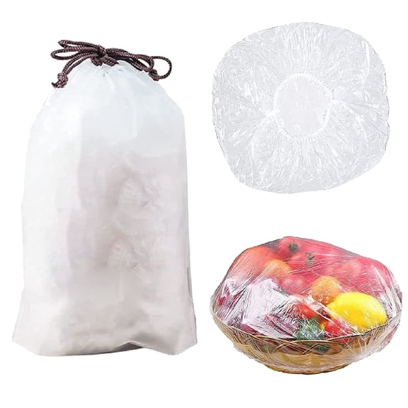 NANDIYNZHI Clearance Plastic Wrap Universal Kitchen Reusable Elastic Food Storage Covers Fresh Keeping Bags 200Pc Saran Wrap Clearance Sale