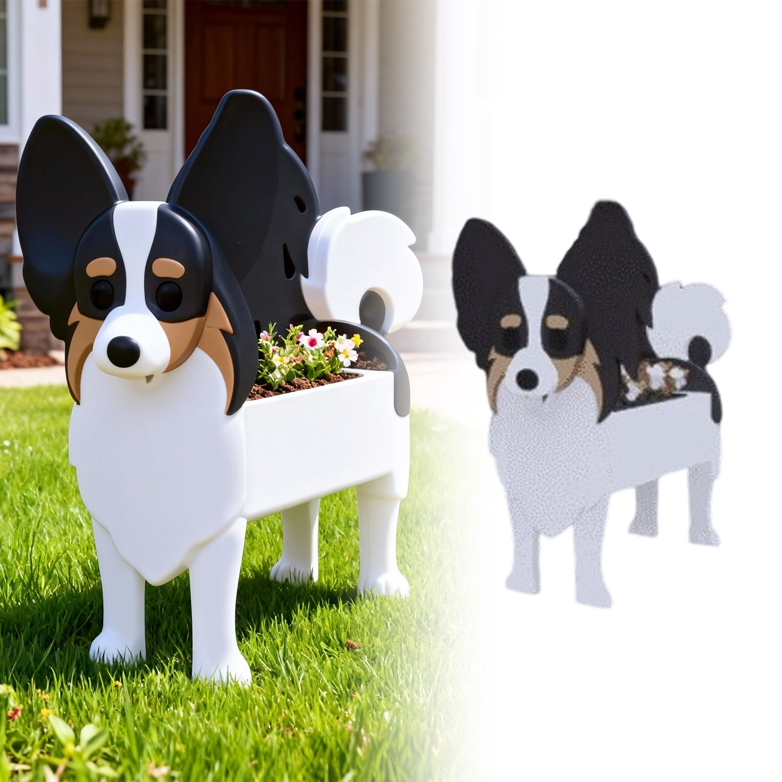 NANDIYNZHI Dog Planter Plant Pot Animal Shaped Planter Pot Storage ...