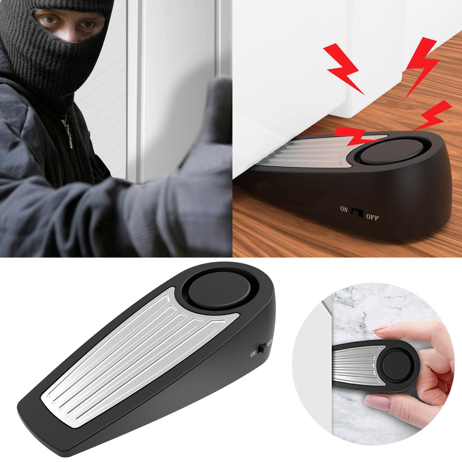 NANDIYNZHI Door Stoppers Security Vibrating Door Resistance Alarm Home Door Alarm Female Anti