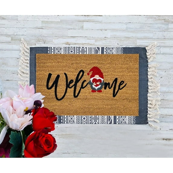 NANDIYNZHI Fall Thanksgiving Coir Doormat Welcome Mat Outdoor Welcome Mat Indoor Cute Door Mats Fall Football Blanket Front Porch Decor Christmas Porch Decor