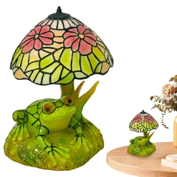 NANDIYNZHI Frog Reading Light,Table Lamp,Frog and Flower Table Lamp Bedside Lamps LED Reading Light, Soft Glow Lighting, Flower Lamps Nightstand Tables Light for Bedroom Living Room Office Decor