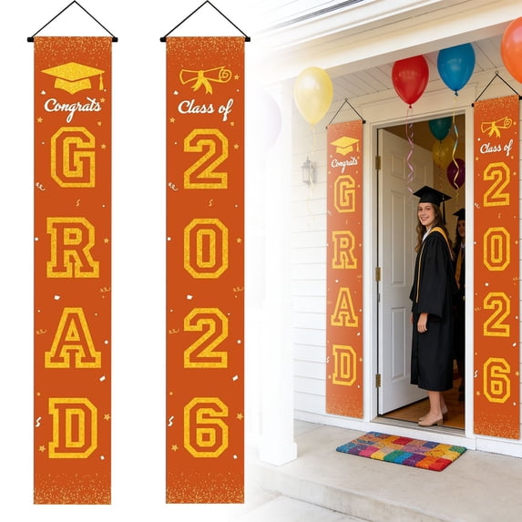 NANDIYNZHI Graduation Decorations 2026, Graduation Banner Class Of 2026 Banner 70.9 x 11.8 Inch Practical for Home,2026 Graduation Banners,Graduation Party Decorations,Graduation Yard Sign,Style D