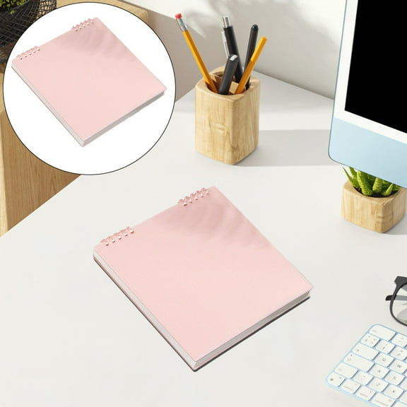 NANDIYNZHI Graph Paper Spiral Notepad , 7.6 x 7.9 Inch Pink Portable for Home, Grid Notebook, Graph Paper Pad, Top Spiral Notebook, Graph Paper Notebook