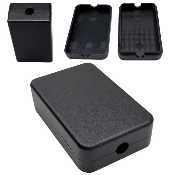NANDIYNZHI Junction Box,2.2 x 1.4 x 0.6 Inch Black Electronic Junction Box Outdoor Electrical Box Waterproof Project Box ABS Plastic Electrical Project Case Power Junction Box