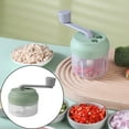 thumbnail image 1 of NANDIYNZHI Manual Food Processor,100 ml,Portable Hand Operated Garlic Crusher Garlic Mincing Tool,Hand-Powered Crank Chopper, Multi-Functional Mincer Blender with Clear Container, 1 of 8