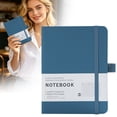 thumbnail image 1 of NANDIYNZHI Mini Notebook Paper Journal 5.8x4.4Inch Blue Modern for Diary, Lined, 200 Pages, Pen Holder, Elastic Closure, Pocket Size Book,Password Book,Portable Durable Notebook, 1 of 9