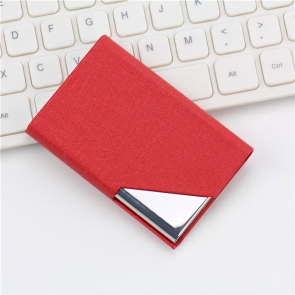 NANDIYNZHI Money Clip Stainless Steel Multi Card Case Holder Wallet Credit Card Id Case Holder For Men & Women Black Wallet For Men Clearance Red