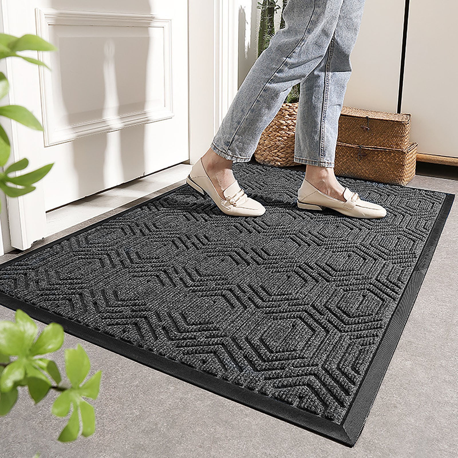 NANDIYNZHI Muddy Mats for Indoor Clearance Simple Rubber Entrance Door