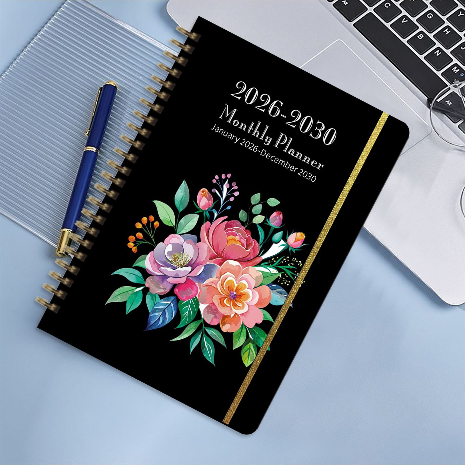 NANDIYNZHI Paper Planner Notebook 8.3x5.9 Inch Durable for 2026-2030 ...