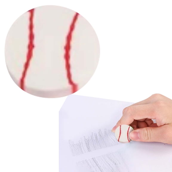 NANDIYNZHI Pencil Erasers,Sports Theme Erasers with Baseball Basketball Football Shaped,Erasers,Mini Erasers,Suitable for Homework Rewards Gifts Sports Football Party Favors,Style C