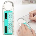 thumbnail image 1 of NANDIYNZHI Plastic Ruler Calculator 5.2x1.8 Inch Light Blue Durable for Classroom and Office, Digital Math Device, Magnifier Protractor, Teacher Stationery, Angle Finder Device, 4 in 1 Measuring Tool, 1 of 5
