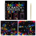 thumbnail image 1 of NANDIYNZHI Rainbow Scratch Art ,Scratch Mini Art Notes - Magic Note Pads Cards Sheets for Crafts Arts DIY Party Favor Supplies Kit Birthday Game Toy Gifts Box, 1 of 8