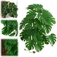 thumbnail image 1 of NANDIYNZHI Reptile Plants For Terrarium Amphibian Habitat Decor Artificial Hanging Plants With Suction Cup Monstera, 1 of 8