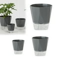 thumbnail image 1 of NANDIYNZHI Self Watering Pots for Indoor Plants,Durable 8.5 x 9.6 x 5.3 Inch Dark Gray Heavy Sturdy Thicker Self Watering Pots for Indoor Plants,Suitable for Indoor Ourdoor Home Office Desk Decor, 1 of 9