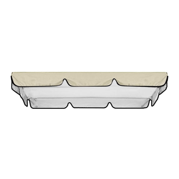 NANDIYNZHI Swing Canopy Replacement,64.5 x 44.8 Inch Durable Oxford Cloth Swing Canopy Replacement Waterproof Sunshade,Suitable for Outdoor Garden Swing Canopy Cover Replacement,Style Beige