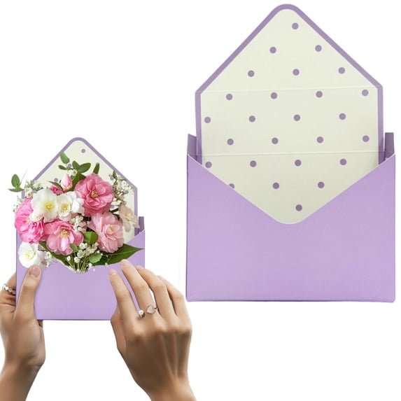 NANDIYNZHI Valentine Envelope Boxes, Bouquet Envelope Boxes for Gifts, Valentine's Day Envelope Gift Box, Folding Hand Hold, Gift for Valentine's Day, Wedding Party Birthdays