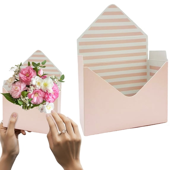 NANDIYNZHI Valentine Envelope Boxes, Bouquet Envelope Boxes for Gifts, Valentine's Day Envelope Gift Box, Folding Hand Hold, Gift for Valentine's Day, Wedding Party Birthdays