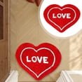 thumbnail image 1 of NANDIYNZHI Valentine's Day Bathroom Heart Rug Cute Valentines Door Mat Bath Mat Love Shape Shower Bathroom Decoration Heart Rug Non Slip Washable 26 x 15 inch, 1 of 4