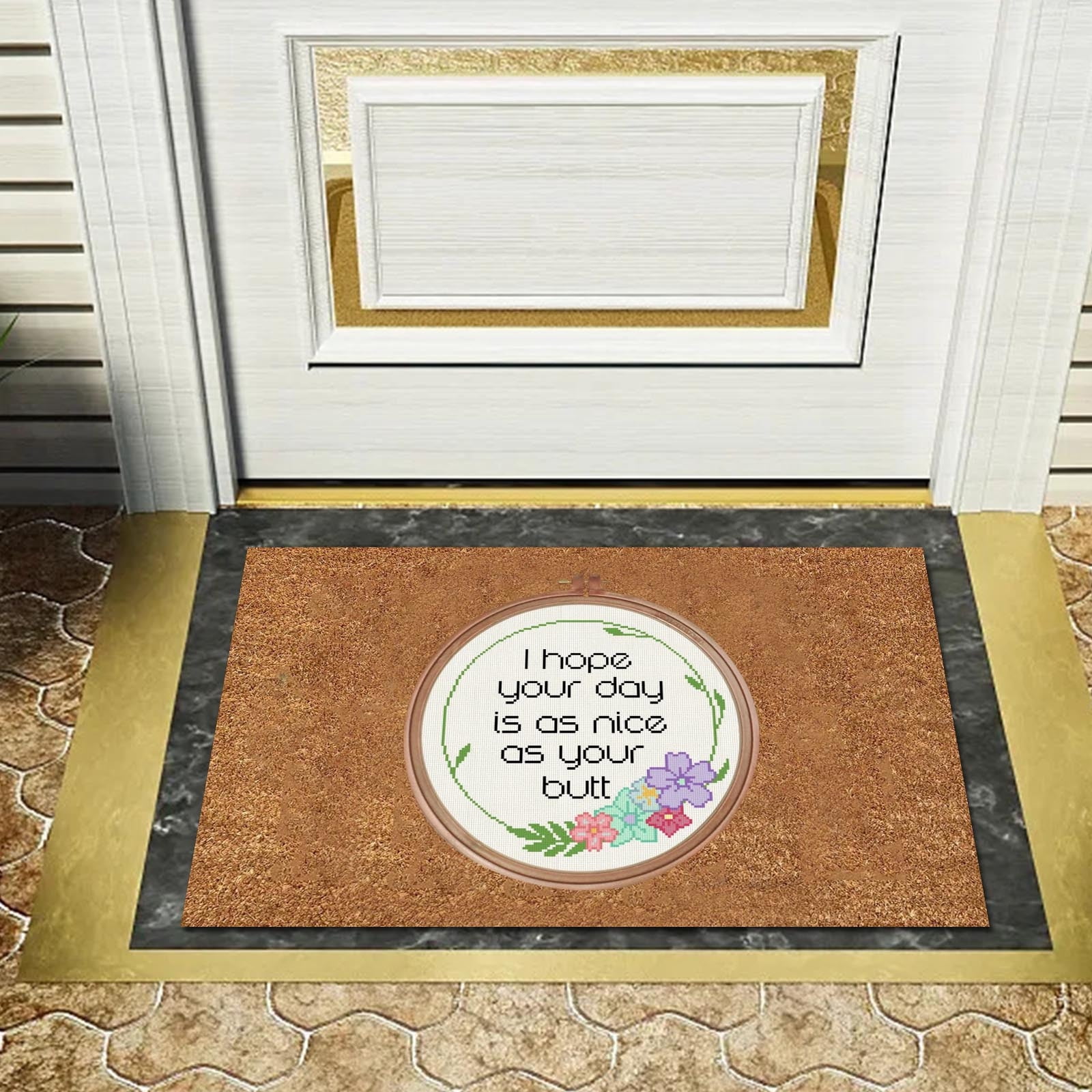 NANDIYNZHI Welcome Mat Outdoor Cute Door Mat Funny Door Mats Door Mat ...