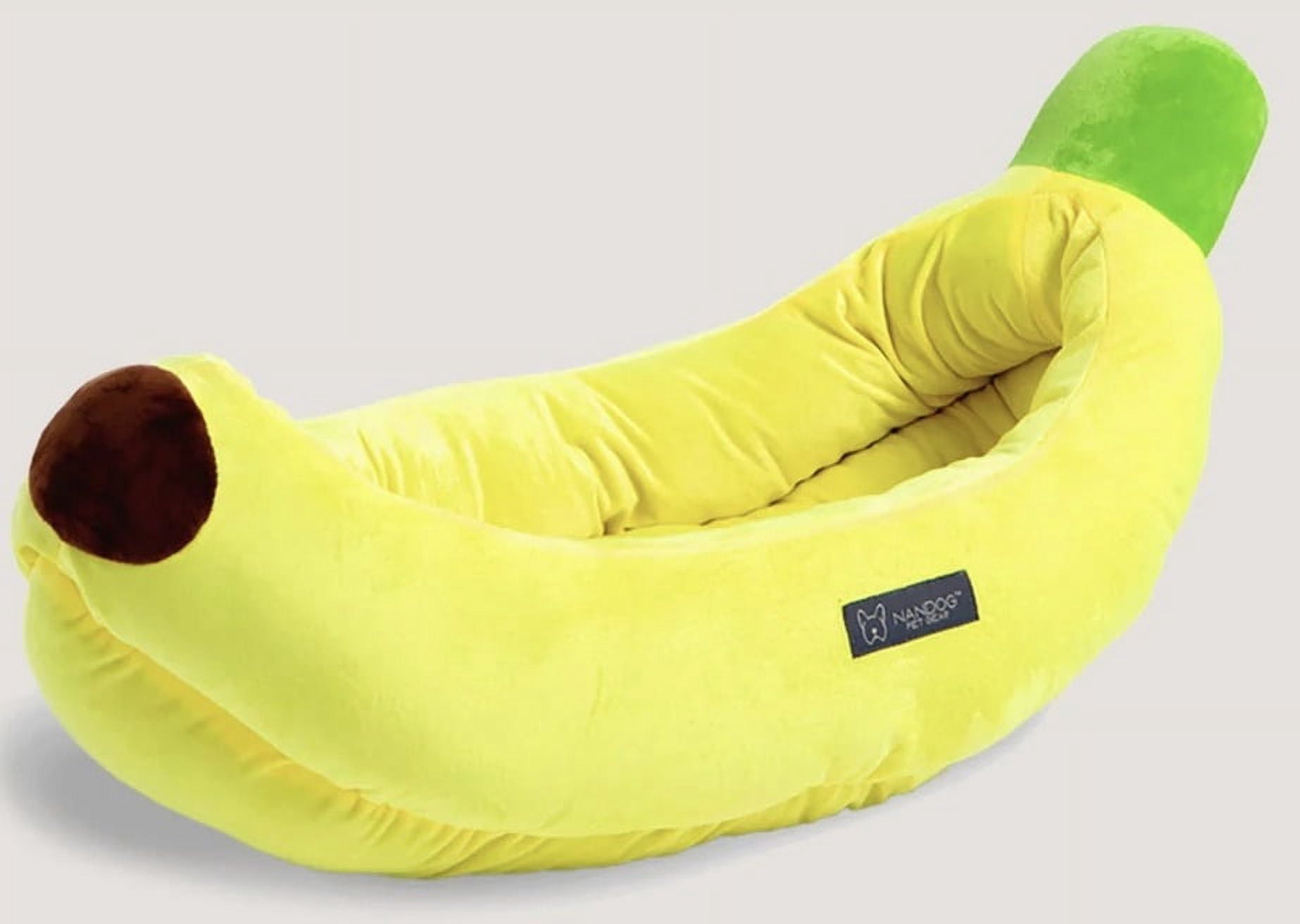 NANDOG Insta Fun Specialty Dog and Cat Bed Collection (Banana)