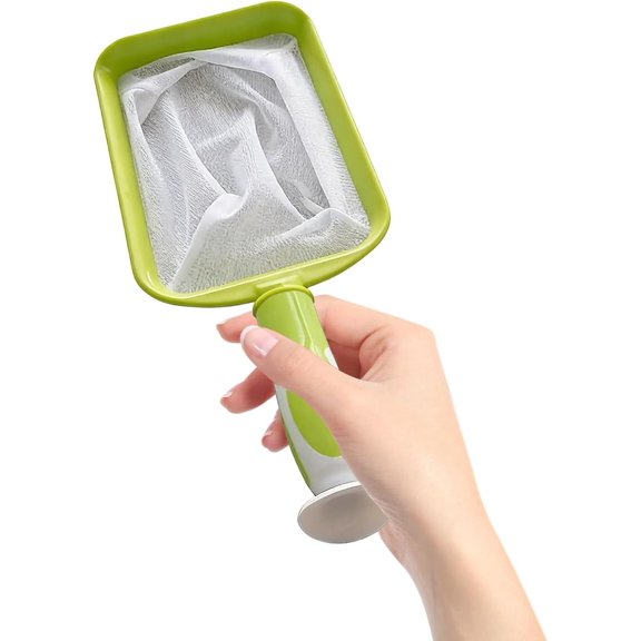 NANIL 12"Handheld Pool Net - Fine Mesh Aquarium Fish Skimmer Net with Handle, Handheld Swimming Cleaning Net for Debris Leaf & Removal, for Spa Hot Tub Pond Aquarium Tank Fountain & Backyard Garden