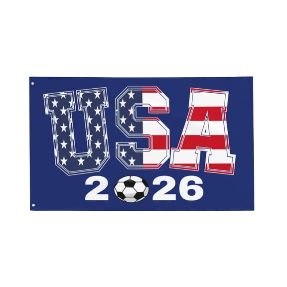NANIL 2026 World - Cup Flag Decoration，3X5Ft Usa Fans Cheer Banner, Soccer Supporter Flag With Usa 2026 Design,Perfect Matches Home Decoration & Great Gift for Sports & Soccer Fans