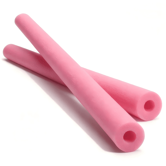 NANIL 59" Jumbo Swimming Pool Noodles Foam (Pack of 2), Large Strongly Buoyant Pool Float Noodles, Hollow Swimming Noodle Tube, Bright Sponge Stick Floats for Swimming Training and Water Fun, Pink