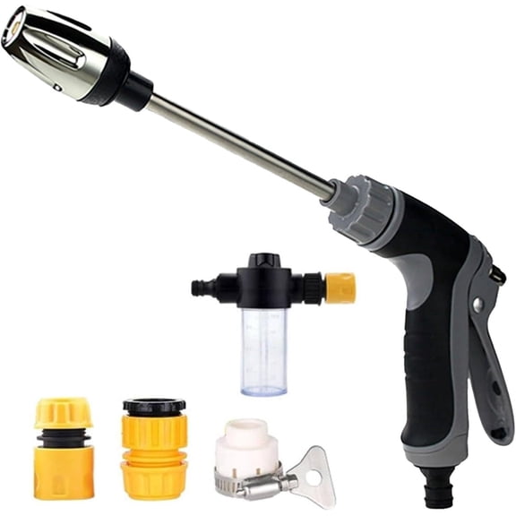 NANIL Aquoxis Pressure Washer, 360° Rotating Nozzle with 3 Spray Modes, Powerful Outdoor Cleaner Compatible with 1/2" Garden Hose, Effortless Dirt & Stain Remover for Patio, Car & Garden Cleaning