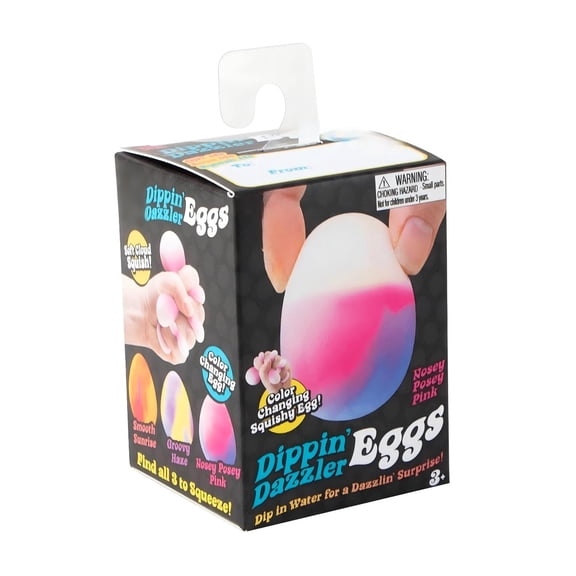 NANIL Dippin Dazzler Egg Novelty Colorful Stress Relief Squish Toy,Pink Easter Pinching Toys Stress Relief Fidget Balls, Squish Egg Fillers Easter Basket Stuffer, Ideas Hoilday Gifts