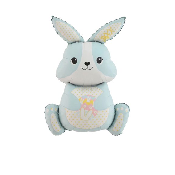 NANIL Easter Bunny Balloons for Easter Party Decorations, 22" Large Easter Balloons Bunny Chick Egg Foil Balloon, Animal Bunny Balloon Rabbit Jungle Farm Theme Party Birthday Interior Decorations