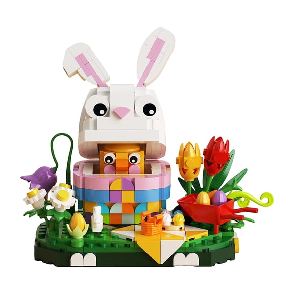NANIL Easter Bunny Eggs and Chick Building Toy Set, Cute Rabbit Easter Basket Stuffers Building Blocks, Easter Decorations Gifts for Kids Adults Boys Girls 8+