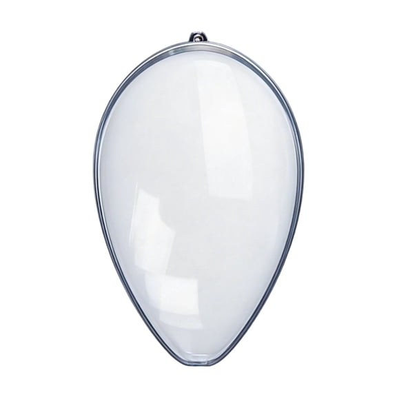 NANIL Easter Transparent Easter Eggs Decoration, 5 inches Clear Fillable Plastic Eggs Empty for Easter Egg Hunt, Candy Treats, Basket Stuffers, Party Supplies, Holiday Decoration