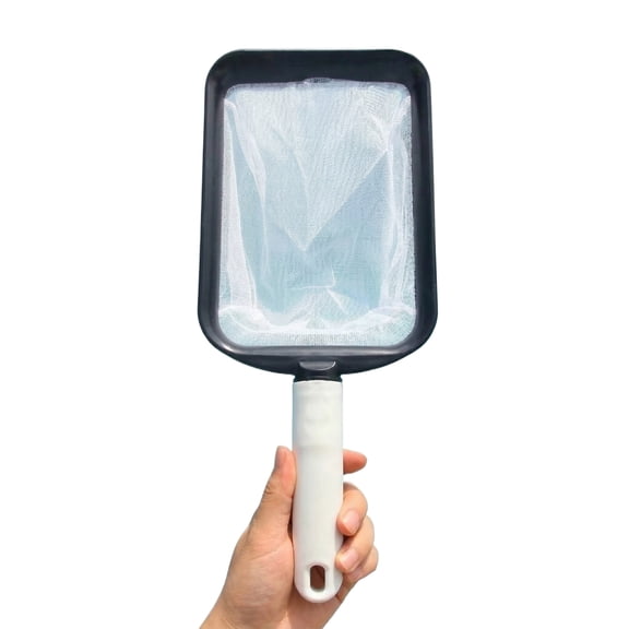 NANIL Fine Mesh Skimmer Net & Detachable Handle 12 Inch - Handheld Pool Net for Aquarium Pond Garden, Handheld Swimming Pool Cleaning Net for Debris Leaf & Removal(Black)