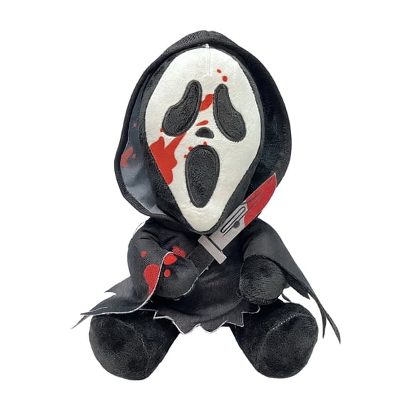 NANIL Ghost Face Plush Toys with Knife 13.78 inches, Scream Ghost Face Plush Doll Throw Pillow, Collectible Stuffed Figure for Fans, Soft Plush Toy Perfect Birthday Gift for Movie Fans Kids and Adult