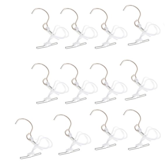 NANMELX 12Pcs Pattern Hook Metal Hook Hanger with Rope Nylon Cord Hook For Display