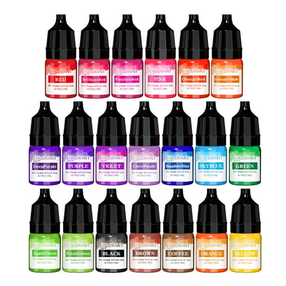 High Concentrated Color Essences 20 Colors Dyes DIYs Handmade Soap Toning Pigment Paraffin Dye