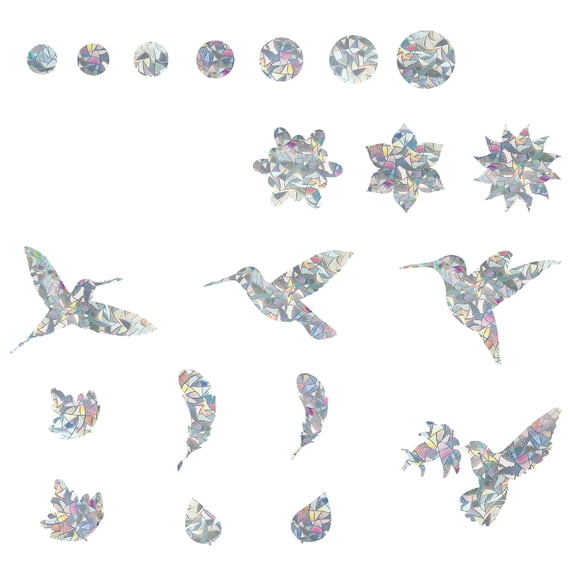 NANMELX 220mm Width Sticker Anti-collision Bird Deterrent Window Stickers Birds Shape in the Shape of Ring Circles Glass Protect