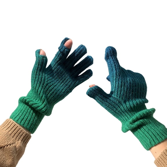 NANMELX 2Pcs 2 Finger Touch Screens Windproof Mittens Glove Elastic Winter Texting Glove