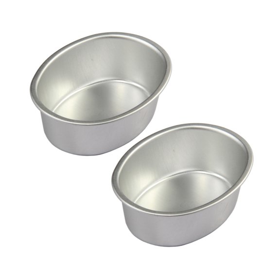NANMELX 2Pcs Oval Nonstick Bakings Tray Cheese Cake Tins for Oven and Pots Bakings