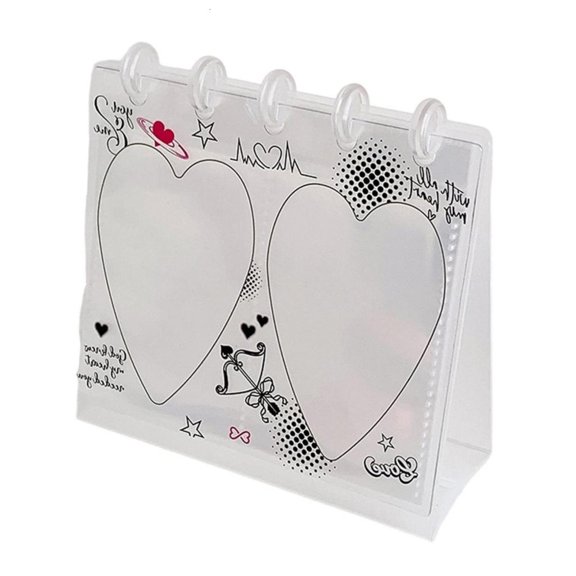 NANMELX 2X3 Desktop Calendar Photo Album Small Card Binders With 20 Pocket Tabletop Display Small Picture Frame Table Ornament