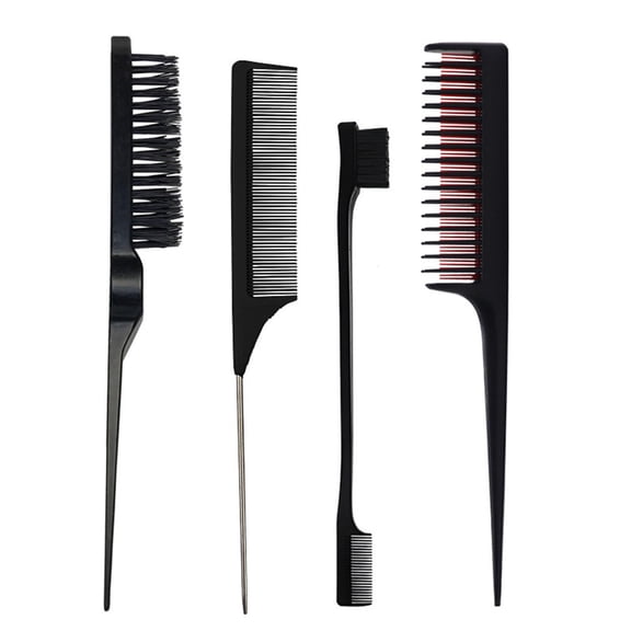 NANMELX 4Pcs Hair Styling Combs Set Teasing Hair Brushes Rat Tail Comb Edge Tool for Women