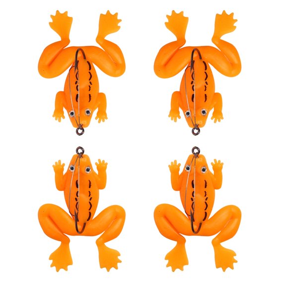 NANMELX 4Pcs Soft Swimbaits Frogs Lures with Hook Large Feet Swimbaits Artificial Lures